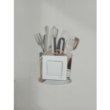 Dekoratif Mutfak Priz Kenarı Süsü Gümüş Renk Aynalı Pleksi