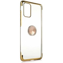 Galaxy S20 Kılıf Kenarları Renkli Yüzüklü Manyetik Silikon