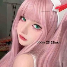 Daiweier Kadın Pembe Bob Peruk - 60 cm