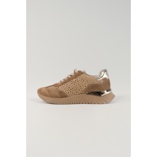 Velune Caterina Kahverengi Deri Kadın Sneakers, Günlük Ayakkabı, Spor Ayakkabı 25070