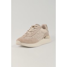 Velune Caterina Bej Deri Kadın Sneakers, Günlük Ayakkabı, Spor Ayakkabı 25070