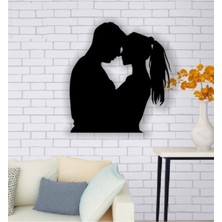 Sevgili Lazer Kesim Ahşap Duvar Süsü - Duvar Dekoru ( 40X40 cm )