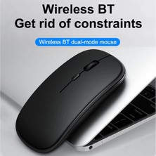 Apple Macbook Laptop Ipad Uyumlu Şarj Edilebilir Bluetooth + 2.4ghz Wifi Kablosuz Sessiz Mause Fare
