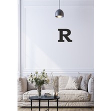 R Harfi - Tamamlanabilir Duvar Yazısı - Isim Yazmak Için Lazer Kesim Ahşap Harf