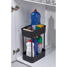 Easy 2 Katlı Çok Amaçlı Raf Mutfak ve Banyo Organizer Düzenleyici (Tekerleksiz)