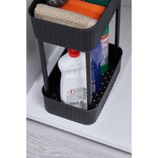 Easy 2 Katlı Çok Amaçlı Raf Mutfak ve Banyo Organizer Düzenleyici (Tekerleksiz)