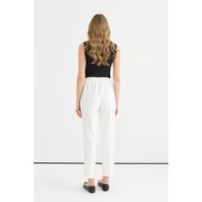 Beli Bağcıklı Boru Paça Pantolon