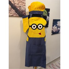 Mediterian Renkli Minyon Tasarımlı Mutfak Önlüğü Seti, Sarı, Pamuk, 85 x 80, şık ve kullanışlı