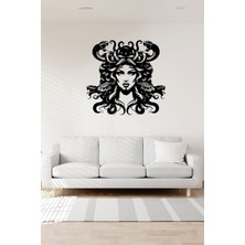 Medusa Figürlü 40X38 Duvar Dekoru Duvar Süsü, Ahşap Lazer Kesim Dekoratif Tablo