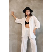 Kadın Bürümcük   Kumaş   Ikili Pantalon    Tunik  Takım