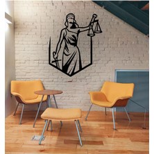 Adalet Terazisi Themis Metal Duvar Tablosu Hediyelik Hukuk Bürosu Avukat Dekorasyon Ofis Dekoru