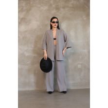 Kadın Bürümcük   Kumaş   Ikili Pantalon    Tunik  Takım