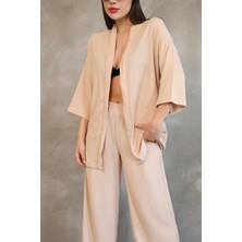 Kadın Bürümcük   Kumaş   Ikili Pantalon    Tunik  Takım