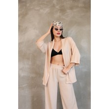 Kadın Bürümcük   Kumaş   Ikili Pantalon    Tunik  Takım