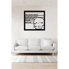Ne Halim Varsa Göreyim Dedim Duvar Dekoru Duvar Süsü, Ahşap Lazer Kesim Dekoratif Tablo