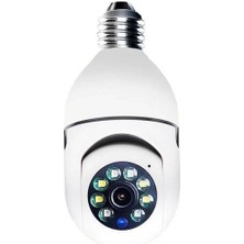 Alpotekno® Wifi 360 Panoramik Ampul Kamera Gece Görüş Ses Akıllı Hareket Algılayıcı