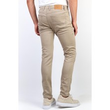 Hlt Jeans Erkek Bej Slim Fit Esnek Likralı Kot Jeans Pantolon HLTHE001966