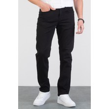 Hlt Jeans Erkek Siyah Regular Fit  Esnek Likralı Denim Jeans Kot Pantolon YENİHLTHE001973