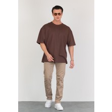Hlt Jeans Erkek Bej Regular Fit  Esnek Likralı Denim Jeans Kot Pantolon HLTHE001933