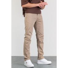 Hlt Jeans Erkek Bej Regular Fit  Esnek Likralı Denim Jeans Kot Pantolon HLTHE001933