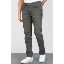 Erkek Açık Haki Regular Fit Rahat Kesim Esnek Likralı Denim Jeans Kot Pantolon HLTHE001910