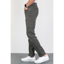 Erkek Açık Haki Regular Fit Rahat Kesim Esnek Likralı Denim Jeans Kot Pantolon HLTHE001910
