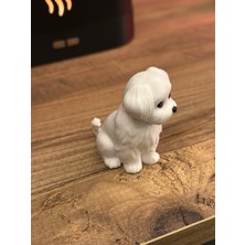 Beyaz Köpek Minyatür Dekoratif