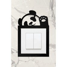 Ahşap Priz Çerçevesi Panda Temalı