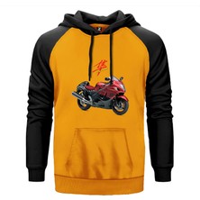 Suzuki Hayabusa Gsx-R 1300 Sarı Renk Reglan Kol Kapşonlu Sweatshirt
