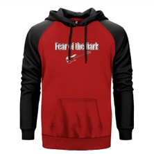 Iron Maiden Fear Of The Dark Guitar Kırmızı Renk Reglan Kol Kapşonlu Sweatshirt