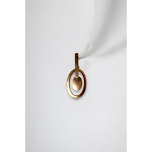 Metal Uzun Oval Form Broş