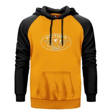 Victory Motorcycles Polaris Logo Sarı Renk Reglan Kol Kapşonlu Sweatshirt