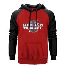 Wasp Logo Kırmızı Renk Reglan Kol Kapşonlu Sweatshirt