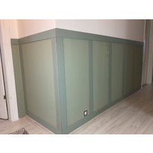 Iskandinav Dekoratif Duvar Çıtası, Tek Yüz Beyaz Ahşap Tek Yüz Boyanabilir Ham Mdf