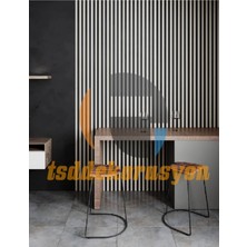 85 cm Ahşap Şerit Duvar Paneli/çıtası Beyaz