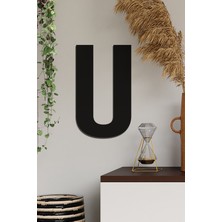Ahşap "u" Harfi - Lazer Kesim Harfler