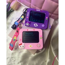 1 Adet Sanrıo Karakterli Kalemli Mini Yazı Tahtalı Anahtarlık/hediyelik Çanta Süsü Silinebilen Mini Tablet Anahtarlık