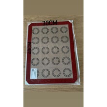 Teknotrust Fırınlanabilir Yıkanabilir Kendinden Yağlı Silikon Pişirme Matı - - Makaron Kurabiye 40X30