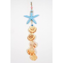 Renkli Yıldızlı Deniz Kabuklu Rüzgar Çanı Duvar Süsü