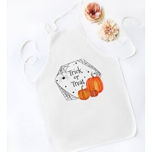 Mediterian Renkli Halloween temalı mutfak önlüğü, eğlenceli ve şık tasarım, pamuk polyester.