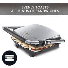 Sandviç, Panini Presi ve Tost Makinesi 4 Dilim Yapışmaz Kaplamalı Uyumlu