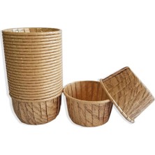 Teknotrust Muffin Cupcake Kek Kalıbı Kapsülü Kraft Renk Özel Pet Kapsül 20 Adet