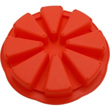 Teknotrust Silikon Derin Üçgen Baklava Pasta Çikolata Muffin Kek Kalıbı 8'Li