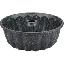 Teknotrust Granit Döküm Kek Kalıbı Dilimli I 26 cm Gri