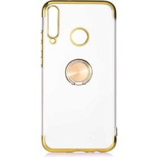 Huawei P40 Lite E Kılıf Kenarları Renkli Yüzüklü Manyetik Silikon