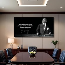 Panoramik Kanvas Makam Panosu Atatürk Benim Naçiz Vücudum Elbet Bir Gün Toprak Olacaktır.