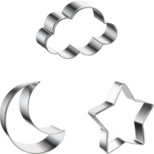 Teknotrust Narkalıp Ay Yıldız Bulut Kurabiye Kalıbı 3 Lü Set