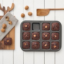 Teknotrust Kare Brownie 12 'Li Kek Kalıbı