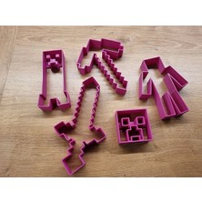 Teknotrust 5 Parça Minecraft Kurabiye Kalıbı Seti