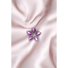 Yapıştırma Taşlı Renkli Çiçek Aksesuar